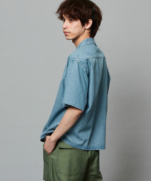 EDWIN（エドウィン）の「EDWIN エドウィン ルーズシルエット バギーシャツ デニム 半袖（シャツ/ブラウス・メンズ・ライトインディゴブルー/ホワイト/ブルー/ブラック系その他・X-LARGE/MEDIUM/LARGE）」の15枚目の写真