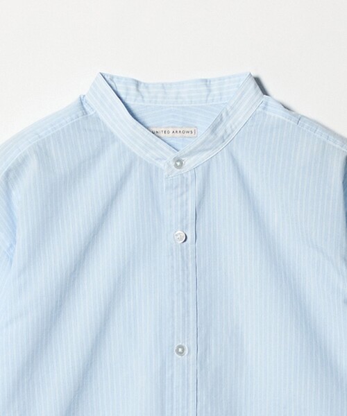 UNITED ARROWS(ユナイテッドアローズ)の「フェザーポプリン ストライプ バンドカラー シャツ(シャツ/ブラウス・メンズ・ライトブルー/ライム・S/XL/M/L)」の11枚目の写真