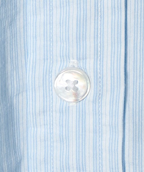 UNITED ARROWS(ユナイテッドアローズ)の「フェザーポプリン ストライプ バンドカラー シャツ(シャツ/ブラウス・メンズ・ライトブルー/ライム・S/XL/M/L)」の14枚目の写真