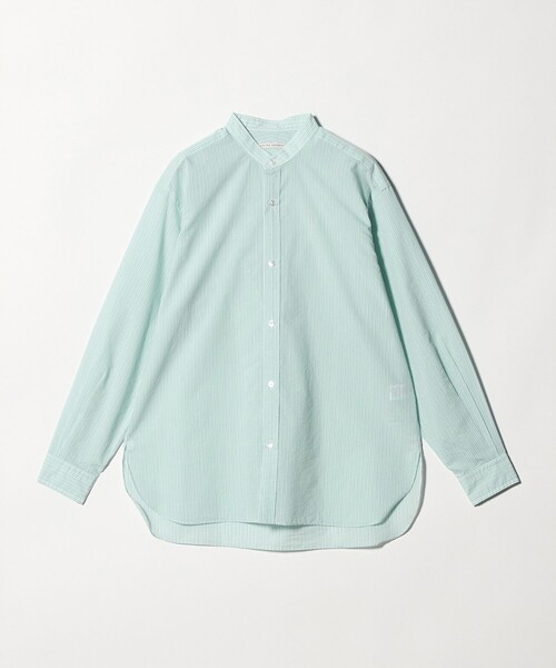 UNITED ARROWS(ユナイテッドアローズ)の「フェザーポプリン ストライプ バンドカラー シャツ(シャツ/ブラウス・メンズ・ライトブルー/ライム・S/XL/M/L)」の16枚目の写真