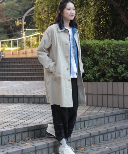 SUPER HAKKA（スーパーハッカ）の「レーヨンナイロンツイル　フラワーポイントスカラップ刺繍ワイドパンツ（その他パンツ・レディース・ブラック/グレー/ベージュ・FREE）」の10枚目の写真