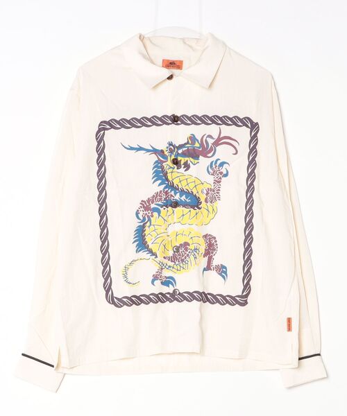 KRIFF MAYER(クリフメイヤー)の「KRIFF MAYER スーベニア開襟シャツ(シャツ/ブラウス・メンズ・ブラック/アイボリー・XL/L/M)」の1枚目の写真