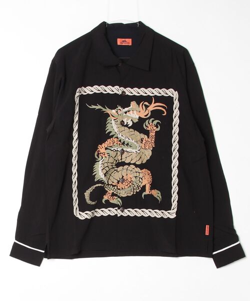 KRIFF MAYER(クリフメイヤー)の「KRIFF MAYER スーベニア開襟シャツ(シャツ/ブラウス・メンズ・ブラック/アイボリー・XL/L/M)」の2枚目の写真