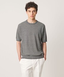 SOVEREIGN（ソブリン）の「＜SOVEREIGN＞リネン ボーダー ニットTシャツ（Tシャツ/カットソー）」