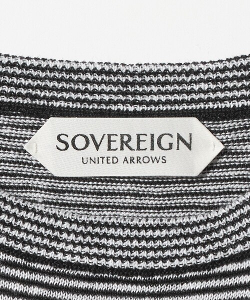 SOVEREIGN(ソブリン)の「<SOVEREIGN>リネン ボーダー ニットTシャツ(Tシャツ/カットソー・メンズ・ブラック・M/L)」の13枚目の写真