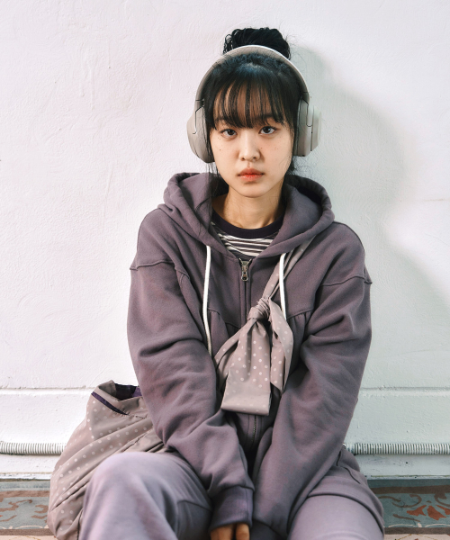 KIJIKO（キジコ）の「ke611-Bootcut Skirt Pants Purple（スウェットパンツ・レディース・パープル・FREE）」の5枚目の写真