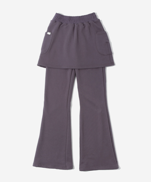 KIJIKO（キジコ）の「ke611-Bootcut Skirt Pants Purple（スウェットパンツ・レディース・パープル・FREE）」の6枚目の写真