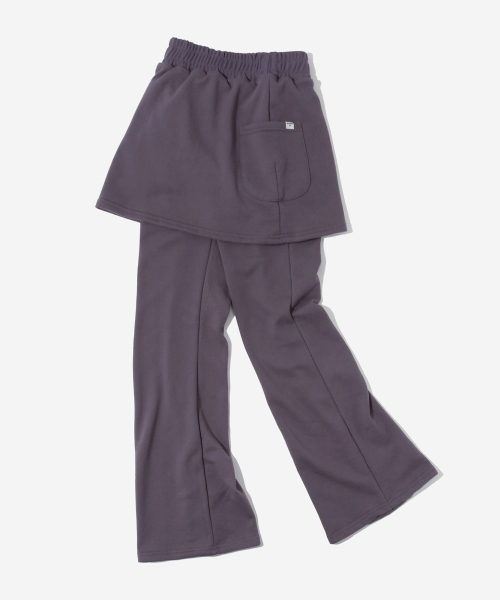 KIJIKO（キジコ）の「ke611-Bootcut Skirt Pants Purple（スウェットパンツ・レディース・パープル・FREE）」の7枚目の写真