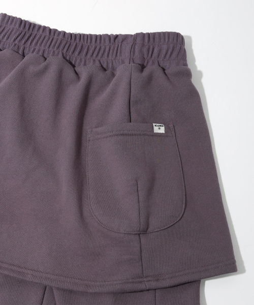 KIJIKO（キジコ）の「ke611-Bootcut Skirt Pants Purple（スウェットパンツ・レディース・パープル・FREE）」の8枚目の写真
