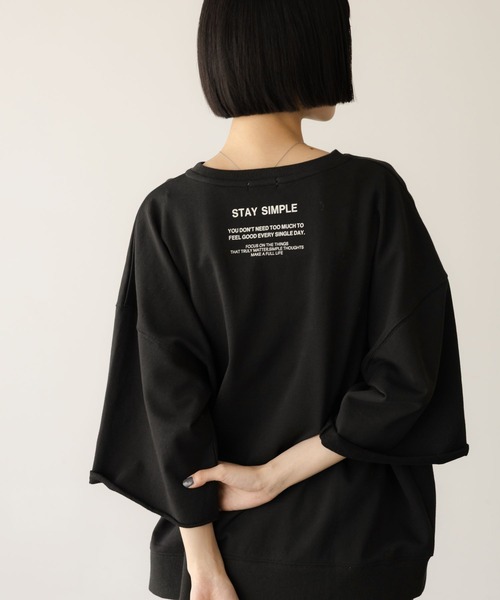 LOWRYS FARM(ローリーズファーム)の「ミニウラケロゴ6S 638389(Tシャツ/カットソー・レディース・アイボリー/ブラック/グレー・FREE)」の11枚目の写真