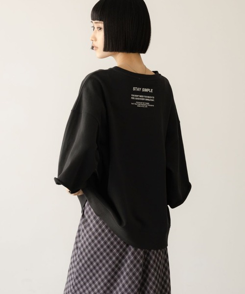 LOWRYS FARM(ローリーズファーム)の「ミニウラケロゴ6S 638389(Tシャツ/カットソー・レディース・アイボリー/ブラック/グレー・FREE)」の12枚目の写真