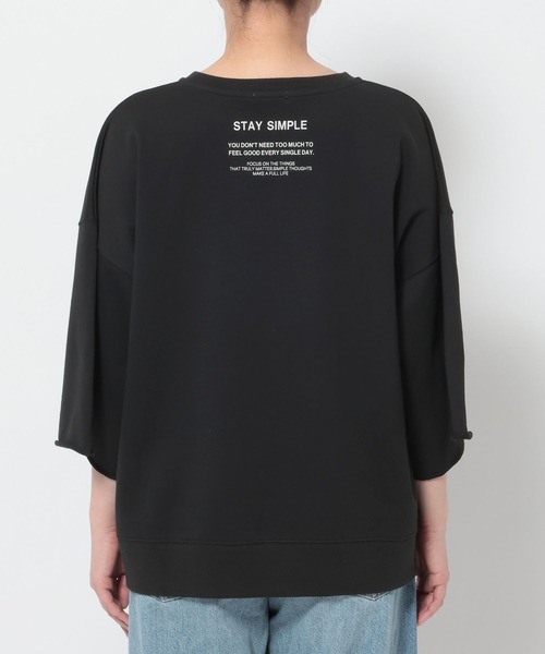 LOWRYS FARM(ローリーズファーム)の「ミニウラケロゴ6S 638389(Tシャツ/カットソー・レディース・アイボリー/ブラック/グレー・FREE)」の17枚目の写真