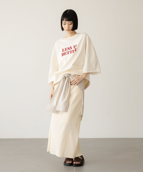 LOWRYS FARM(ローリーズファーム)の「ミニウラケロゴ6S 638389(Tシャツ/カットソー・レディース・アイボリー/ブラック/グレー・FREE)」の9枚目の写真