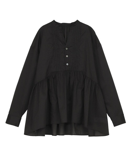 ZUCCa(ズッカ)の「PICOTUCK LAWN(シャツ/ブラウス・レディース・ホワイト/ブラック/グリーン・M size)」の2枚目の写真