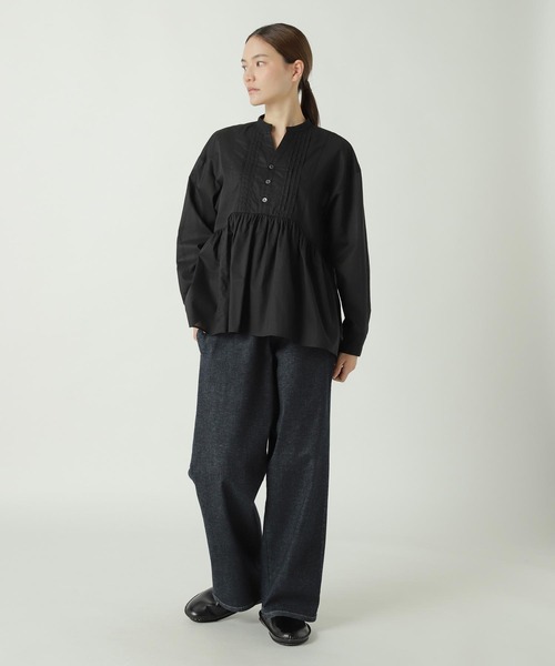 ZUCCa(ズッカ)の「PICOTUCK LAWN(シャツ/ブラウス・レディース・ホワイト/ブラック/グリーン・M size)」の6枚目の写真