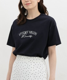 【ハニさら・接触冷感・UVカット・遮熱】きれいめロゴTシャツ