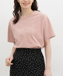 【ハニさら・接触冷感・UVカット・遮熱】きれいめロゴTシャツ