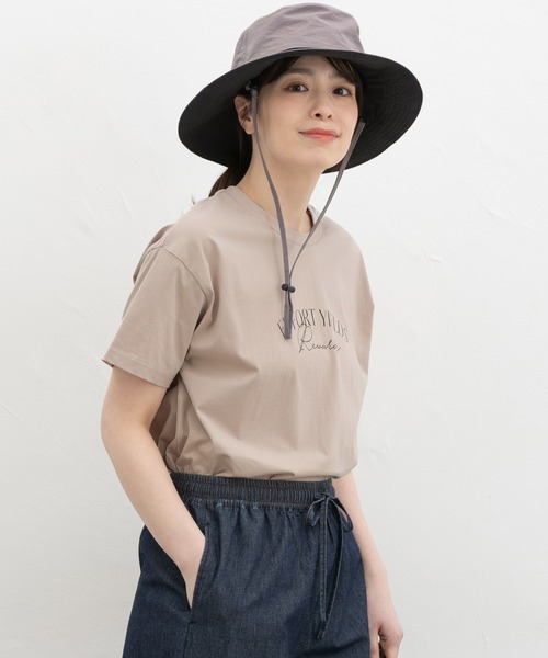 Honeys(ハニーズ)の「【ハニさら・接触冷感・UVカット・遮熱】きれいめロゴTシャツ(Tシャツ/カットソー・レディース・オフホワイト/ネイビー/ベージュ/ピンク/ブラック・LL/M/S/L)」の16枚目の写真