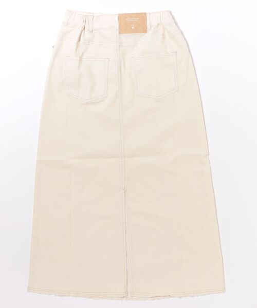 Q(キュー)の「ストレッチデニムナロースカート(スカート・レディース・ブルー/アイボリー・MEDIUM)」の4枚目の写真