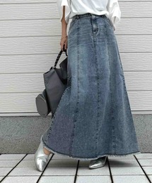 Q | ストレッチデニムナロースカート(スカート)