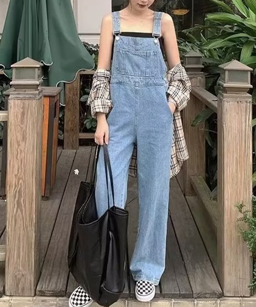 mielu(ミエル)の「デニムオーバーオール(サロペット/オーバーオール・レディース・ブルー・MEDIUM/LARGE)」の5枚目の写真
