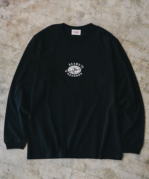 BEAMS RECORDS(ビームスレコーズ)の「BEAMS RECORDS / LOGO PRINT LONG SLEEVE T-shits(Tシャツ/カットソー・メンズ・ブラック/ホワイト・SMALL/LARGE/MEDIUM/XX-LARGE/X-LARGE)」の3枚目の写真