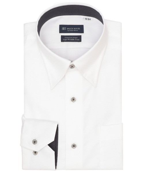 TOKYO SHIRTS(トウキョウシャツ)の「【超形態安定】 形態安定ノンアイロン スナップダウン 長袖ビジネスワイシャツ(ビジネスシャツ・メンズ・ホワイト・首回り43cm-裄丈86cm/首回り43cm-裄丈82cm/首回り42cm-裄丈86cm/首回り42cm-裄丈82cm/首回り41cm-裄丈86cm/首回り41cm-裄丈82cm/首回り39cm-裄丈84cm/首回り39cm-裄丈80cm/首回り37cm-裄丈84cm/首回り37cm-裄丈80cm)」の1枚目の写真