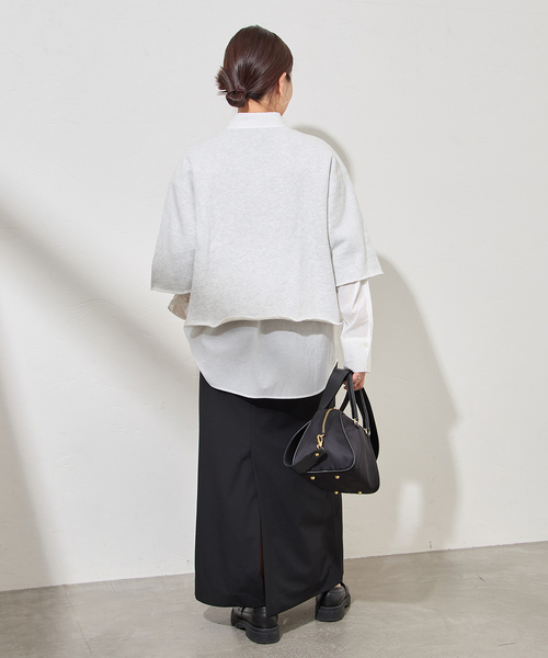 JOURNAL STANDARD（ジャーナルスタンダード）の「《追加2》HOWDY ハーフスリーブスウェット（スウェット・レディース・グレー/ベージュ・FREE）」の7枚目の写真