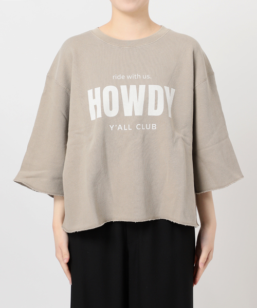 JOURNAL STANDARD（ジャーナルスタンダード）の「《追加2》HOWDY ハーフスリーブスウェット（スウェット・レディース・グレー/ベージュ・FREE）」の12枚目の写真