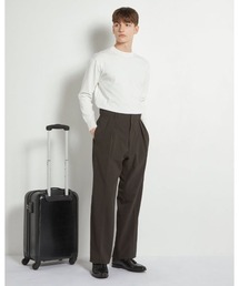 SUIT SELECT（スーツセレクト）の「【RBC】コットンブレンドクルーネックニット/ホワイト/マシンウォッシャブル/「UVカット」「接触冷感」（Tシャツ/カットソー）」