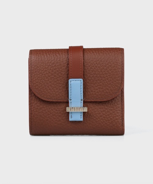 Paul Smith(ポールスミス)の「ベルトストラップ 2つ折り財布 / 555435 W100(財布・レディース・ブラウン・FREE)」の1枚目の写真