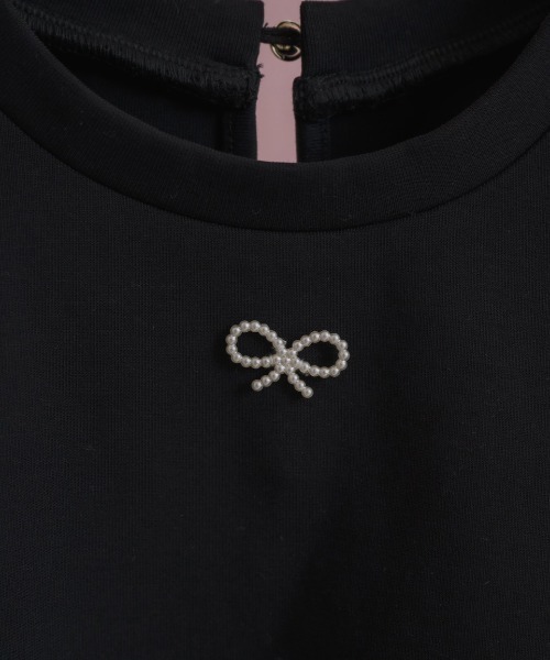 mili meili(ミリーメイリー)の「コットンリボントップス(Tシャツ/カットソー・レディース・ブラック/ピンク/ホワイト・FREE)」の6枚目の写真