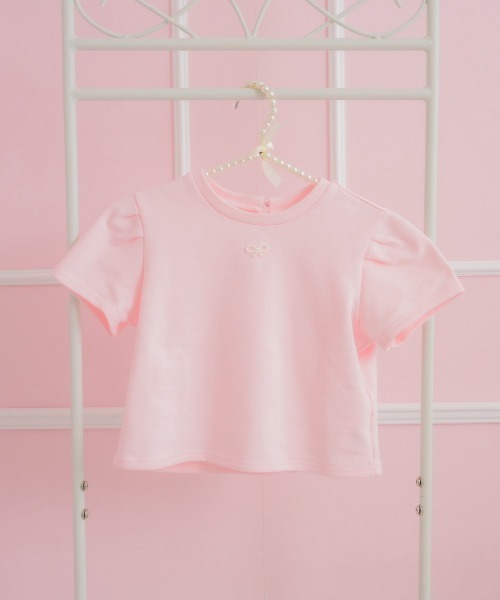 mili meili(ミリーメイリー)の「コットンリボントップス(Tシャツ/カットソー・レディース・ブラック/ピンク/ホワイト・FREE)」の9枚目の写真