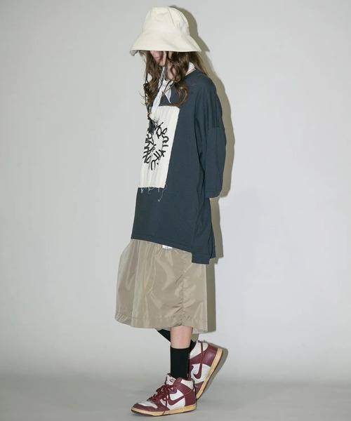 my beautiful landlet(マイビューティフルランドレット)の「【my beautiful landlet】 USA COTTON BIG T-SHIRT - print(Tシャツ/カットソー・メンズ・オフホワイト/グレー/チャコールグレー/ブラック・FREE)」の6枚目の写真