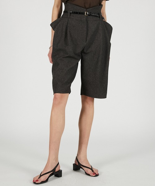 PRANK PROJECT(プランクプロジェクト)の「【2026Summer Pre-Order】コントラクティブショーツ / Contractive Shorts(その他パンツ・レディース・グレー/ブラック・36/38)」の2枚目の写真