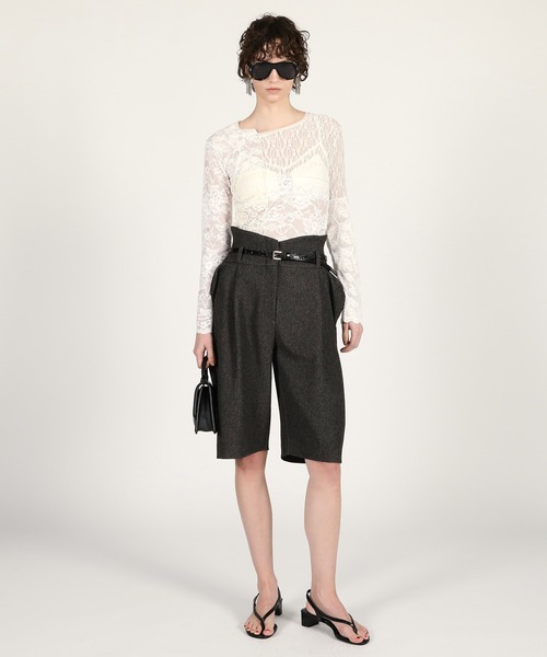 PRANK PROJECT(プランクプロジェクト)の「【2026Summer Pre-Order】コントラクティブショーツ / Contractive Shorts(その他パンツ・レディース・グレー/ブラック・36/38)」の7枚目の写真