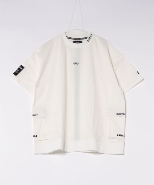 LUXE/R GOLF(ラグジュ ゴルフ)の「(RM)【LUXE/R GOLF】ストレッチ クロス プルオーバー 半袖 Tシャツ(Tシャツ/カットソー・メンズ・ベージュ/ダークグレー/ブラック/ホワイト・X-LARGE/LARGE/MEDIUM)」の5枚目の写真