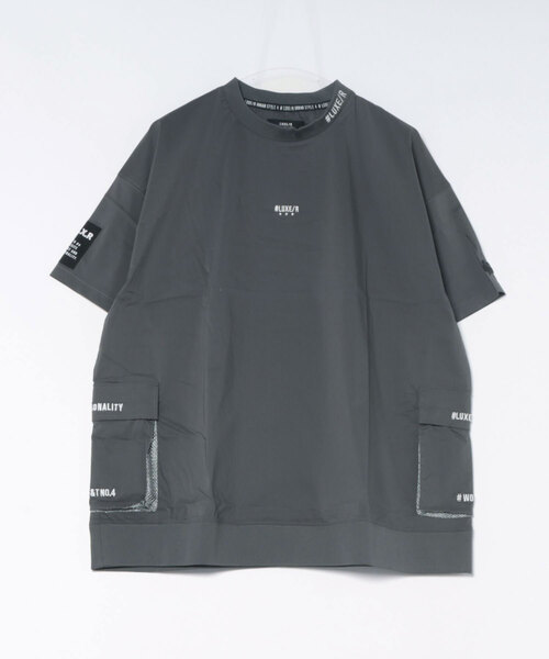 LUXE/R GOLF(ラグジュ ゴルフ)の「(RM)【LUXE/R GOLF】ストレッチ クロス プルオーバー 半袖 Tシャツ(Tシャツ/カットソー・メンズ・ベージュ/ダークグレー/ブラック/ホワイト・X-LARGE/LARGE/MEDIUM)」の6枚目の写真