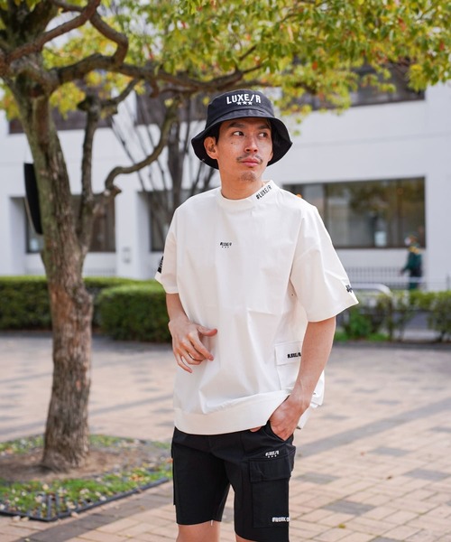 LUXE/R GOLF(ラグジュ ゴルフ)の「(RM)【LUXE/R GOLF】ストレッチ クロス プルオーバー 半袖 Tシャツ(Tシャツ/カットソー・メンズ・ベージュ/ダークグレー/ブラック/ホワイト・X-LARGE/LARGE/MEDIUM)」の8枚目の写真