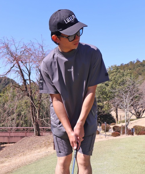LUXE/R GOLF(ラグジュ ゴルフ)の「(RM)【LUXE/R GOLF】ストレッチ クロス プルオーバー 半袖 Tシャツ(Tシャツ/カットソー・メンズ・ベージュ/ダークグレー/ブラック/ホワイト・X-LARGE/LARGE/MEDIUM)」の9枚目の写真