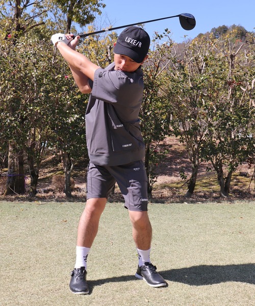 LUXE/R GOLF(ラグジュ ゴルフ)の「(RM)【LUXE/R GOLF】ストレッチ クロス プルオーバー 半袖 Tシャツ(Tシャツ/カットソー・メンズ・ベージュ/ダークグレー/ブラック/ホワイト・X-LARGE/LARGE/MEDIUM)」の17枚目の写真