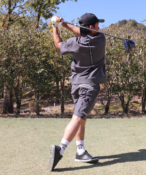 LUXE/R GOLF(ラグジュ ゴルフ)の「(RM)【LUXE/R GOLF】ストレッチ クロス プルオーバー 半袖 Tシャツ(Tシャツ/カットソー・メンズ・ベージュ/ダークグレー/ブラック/ホワイト・X-LARGE/LARGE/MEDIUM)」の19枚目の写真