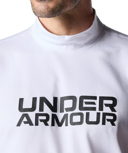 UNDER ARMOUR(アンダーアーマー)の「UAドライブ クール プロ モックネック シャツ(ゴルフ/メンズ)(ポロシャツ・メンズ・ホワイト・L/M/S/XL/2XL/3XL)」の4枚目の写真