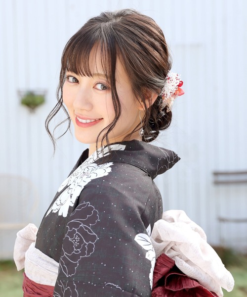Honeys(ハニーズ)の「浴衣髪飾り(Uピンセット)(和装小物・レディース・レッド/ラベンダー・FREE)」の16枚目の写真
