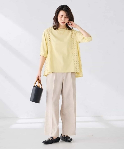 a.v.v(アーヴェヴェ)の「レース切替Aラインカットソー(Tシャツ/カットソー・レディース・クリーム/ホワイト・40/38)」の10枚目の写真