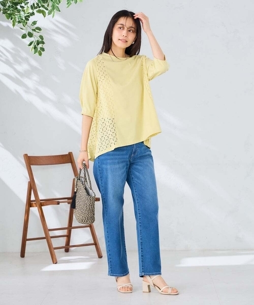 a.v.v(アーヴェヴェ)の「レース切替Aラインカットソー(Tシャツ/カットソー・レディース・クリーム/ホワイト・40/38)」の16枚目の写真