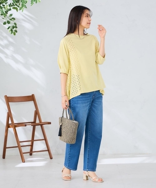 a.v.v(アーヴェヴェ)の「レース切替Aラインカットソー(Tシャツ/カットソー・レディース・クリーム/ホワイト・40/38)」の17枚目の写真