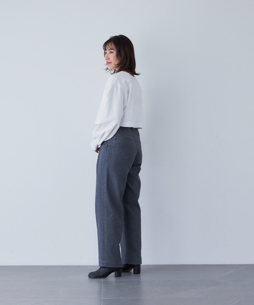 YANUK(ヤヌーク)の「タックパンツ(デニムパンツ・レディース・グレー・M/S/XS)」の3枚目の写真