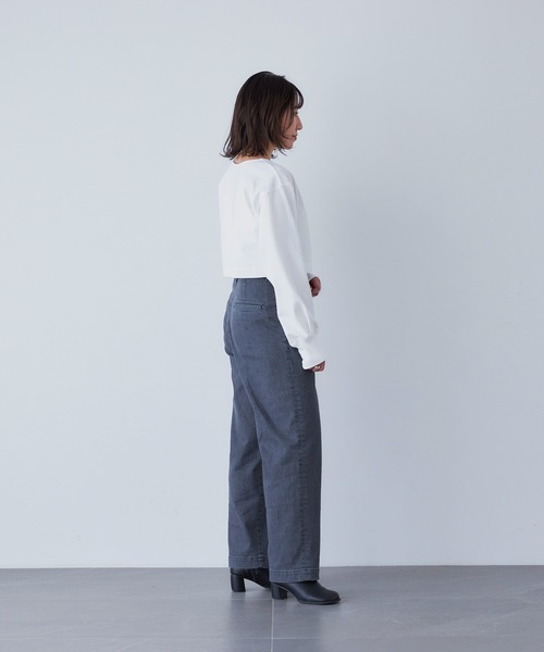 YANUK(ヤヌーク)の「タックパンツ(デニムパンツ・レディース・グレー・M/S/XS)」の4枚目の写真