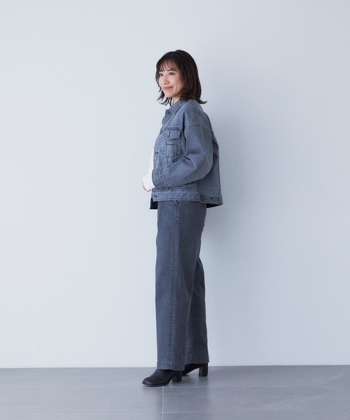 YANUK(ヤヌーク)の「タックパンツ(デニムパンツ・レディース・グレー・M/S/XS)」の6枚目の写真